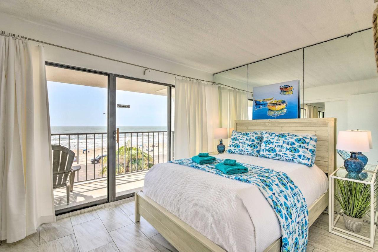 Galveston Oceanfront Condo With Balcony And View! Kültér fotó